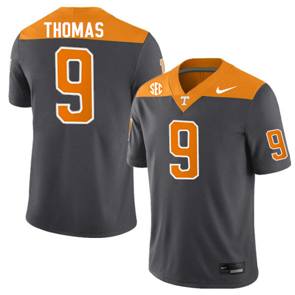 Men #9 Jakobe Thomas Tennessee Volunteers College Football Jerseys Stitched-Anthracite